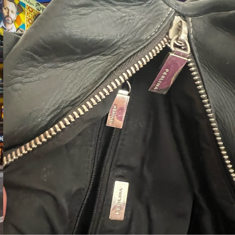 Great Perkins Basic Thick Black Leather Baguette … - image 5